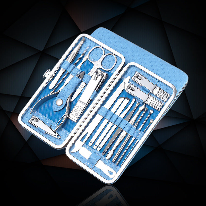 19-piece manicure kit in a travel case