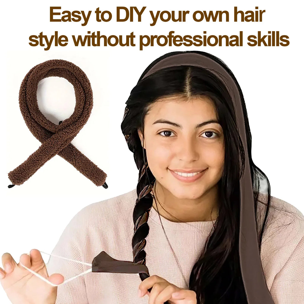Wrapping hair around the curling rod at home