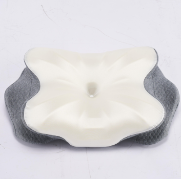 Fuwari contour memory foam pillow in white with charcoal sides