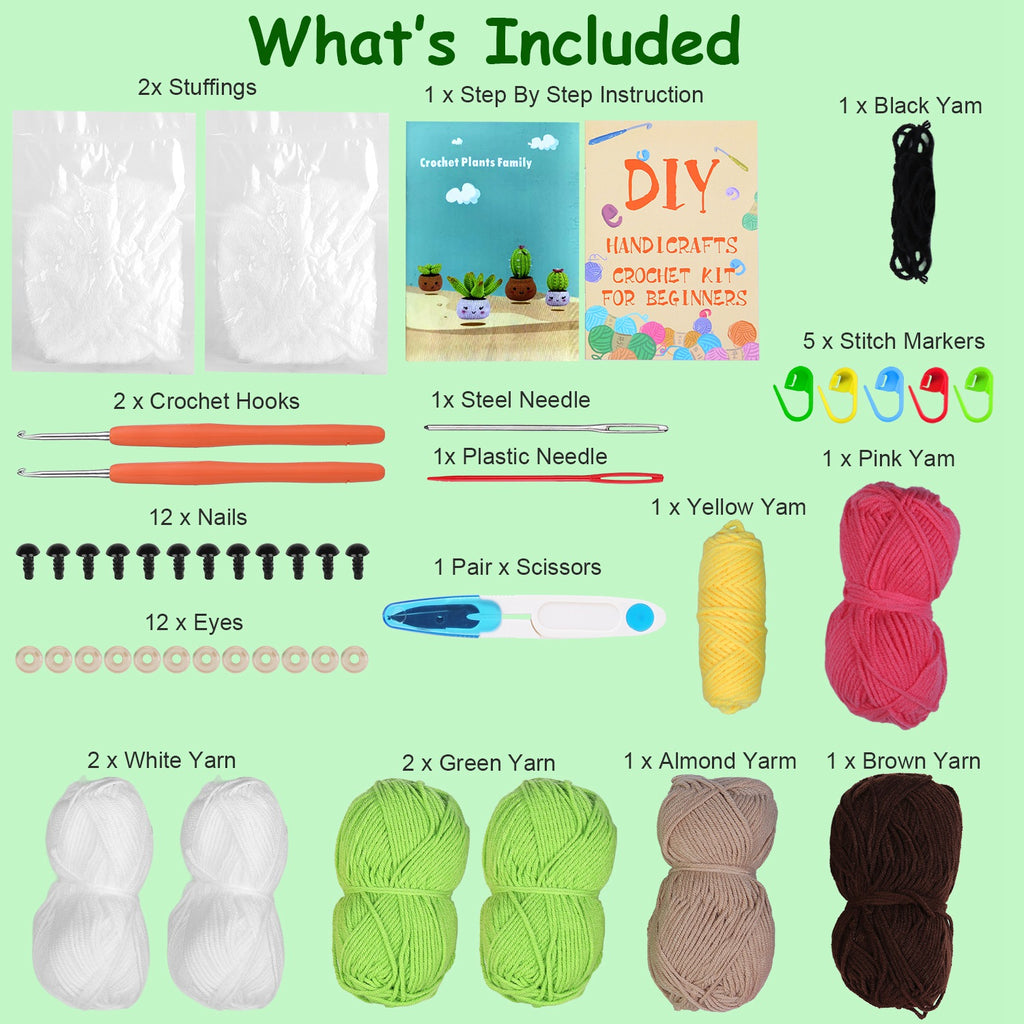 Everything included in the Amimono succulents kit