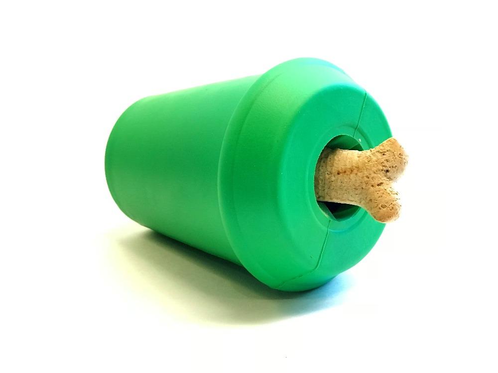 Coffee Cup Dog Toy, Rubber Treat Dispenser, Made in USA by SodaPup