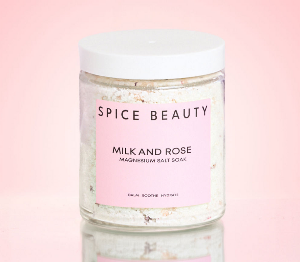 Spice Beauty Magnesium Salt Soak, goat milk and rose
