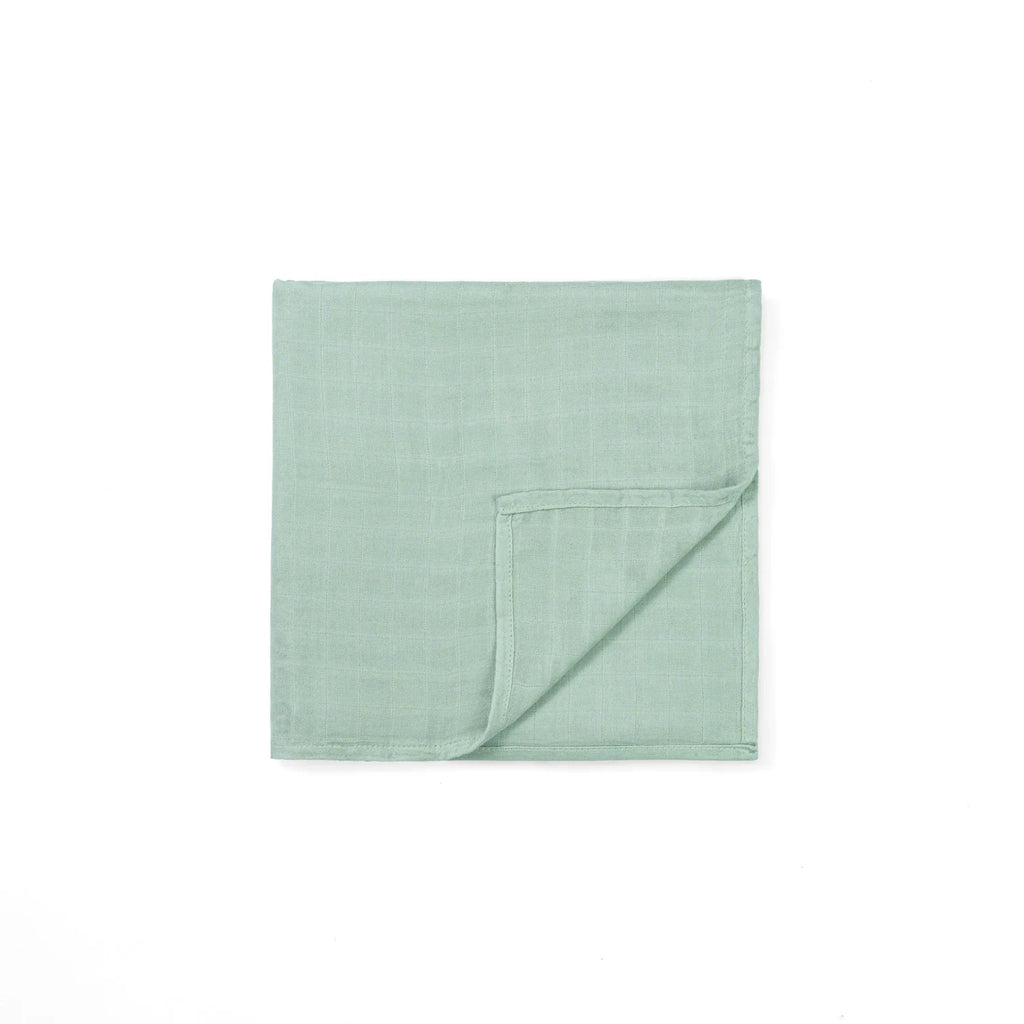 Baby Muslin Swaddle Blanket, Sage Green