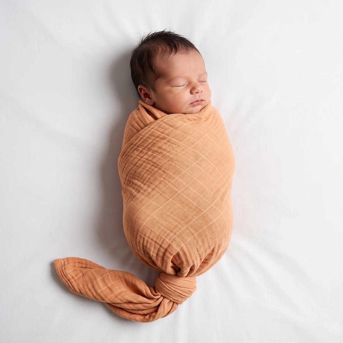 Baby Muslin Swaddle Blanket, Terra Cotta
