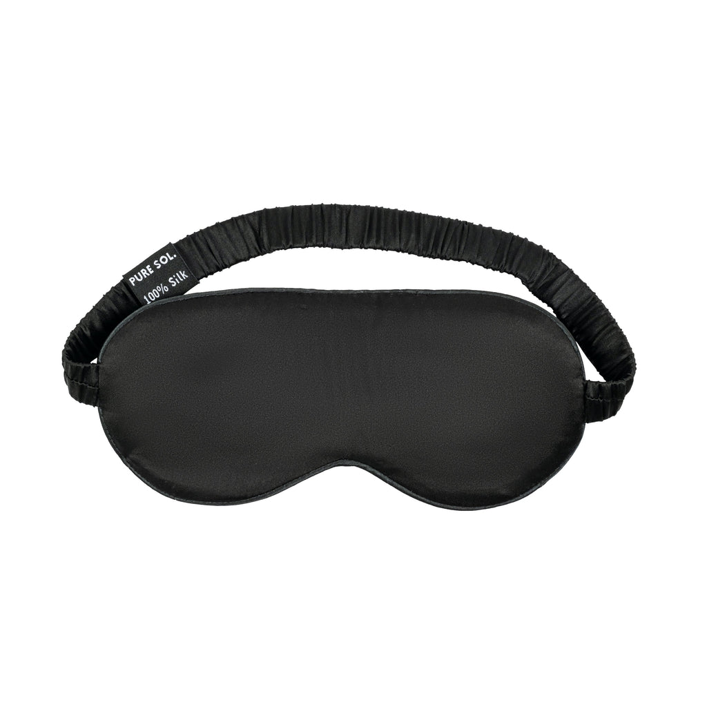 PURESOL Beauty mulberry silk sleep eye mask in black onyx