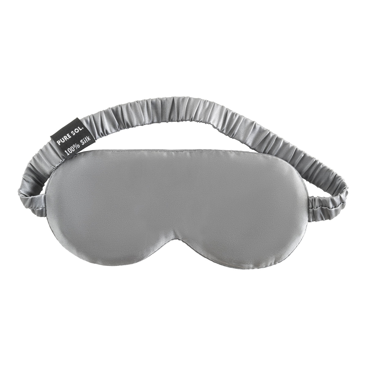 PURESOL Beauty mulberry silk sleep eye mask in charcoal, front