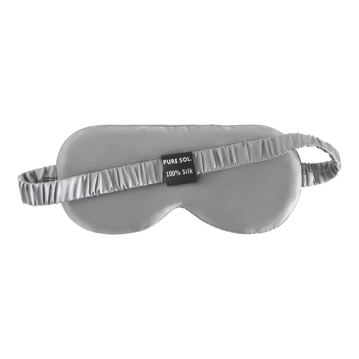 PURESOL Beauty mulberry silk sleep eye mask in charcoal, back
