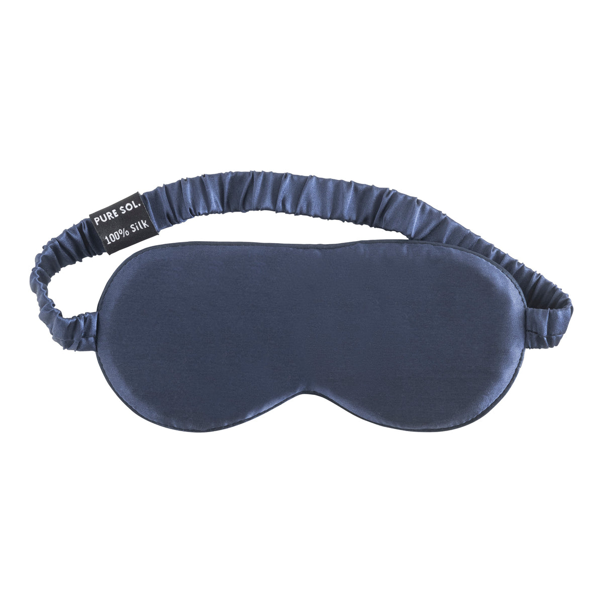 PURESOL Beauty mulberry silk sleep eye mask in navy, front