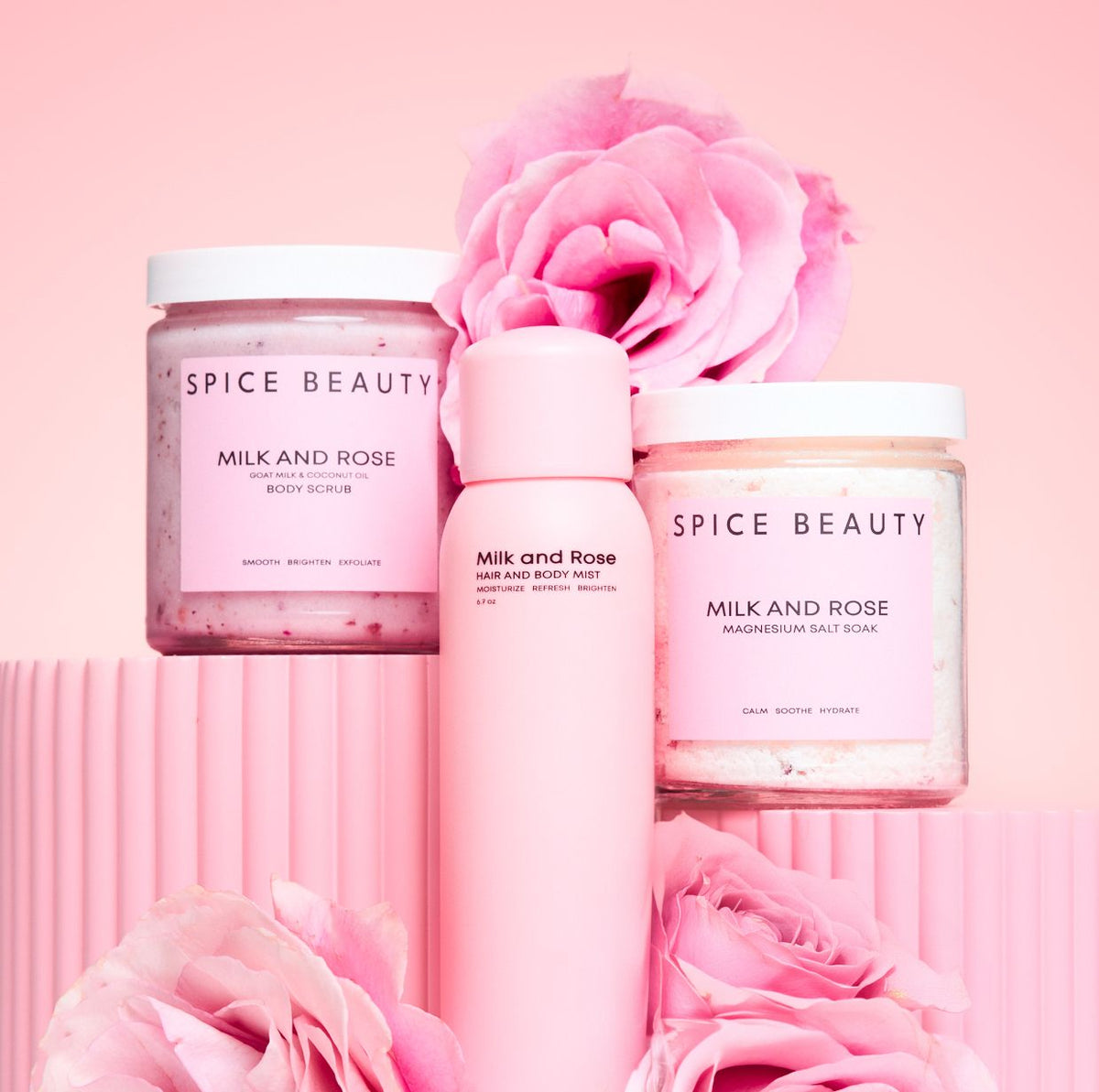 Spice Beauty Magnesium Salt Soak, goat milk and rose, lifestyle