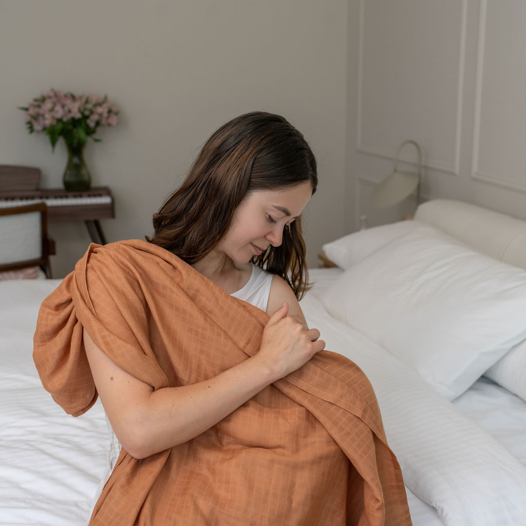 Organic Cotton Muslin Swaddle Blanket, 47 x 47 in