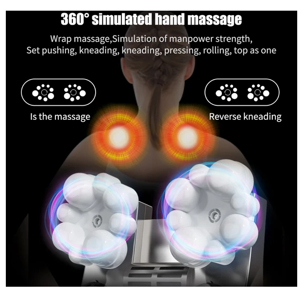 Close-up of the rotating kneading nodes inside the massager