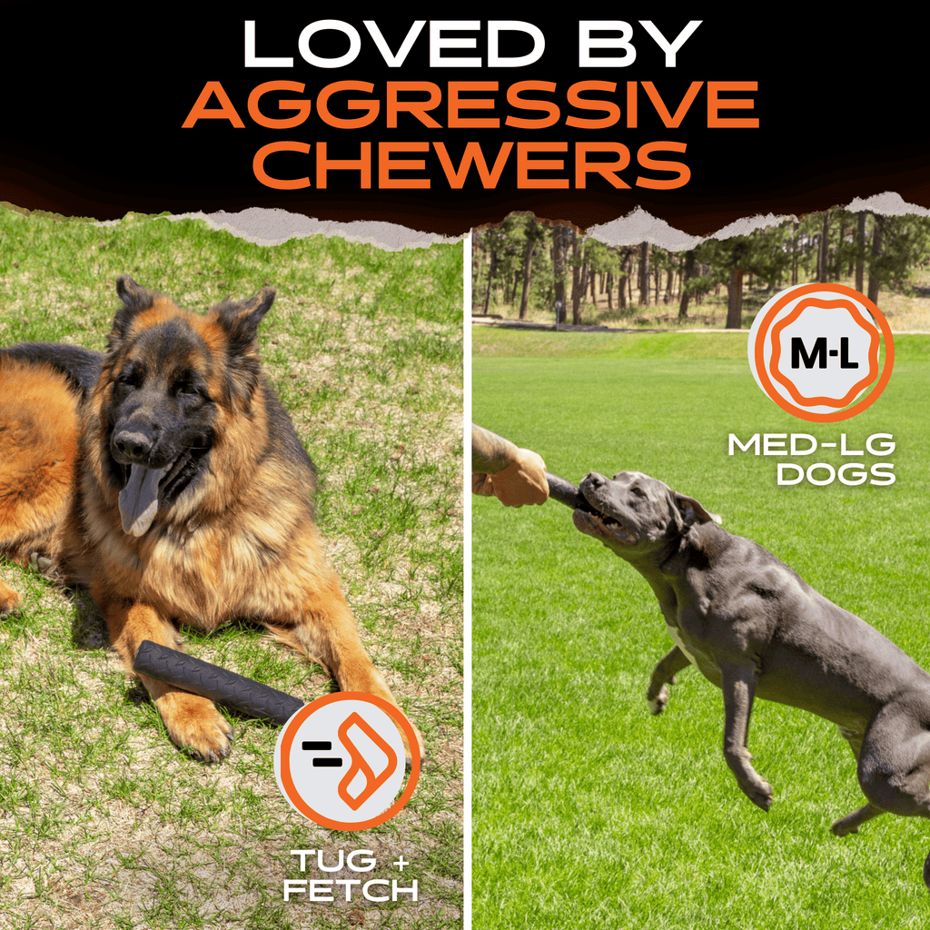 Rubber Chew Stick for Dogs, Made in USA by Monster K9