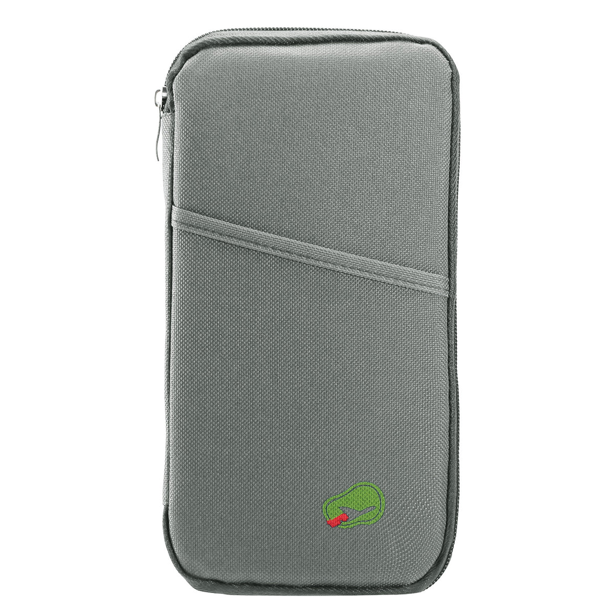 Silver Grey zip travel document organizer