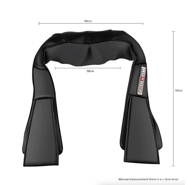 Massager dimensions, front view