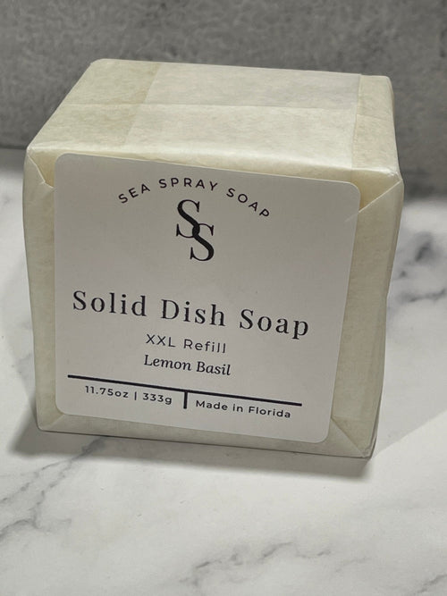 XXL Solid Dish Soap Bar, Fragrance-Free by Sea Spray Soap, detail