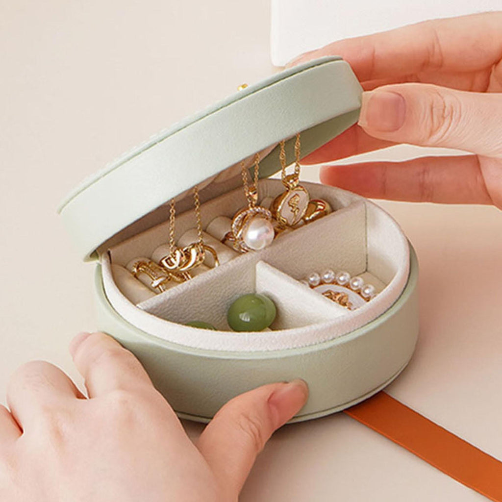 Compact Travel Jewelry Case, PU Leather