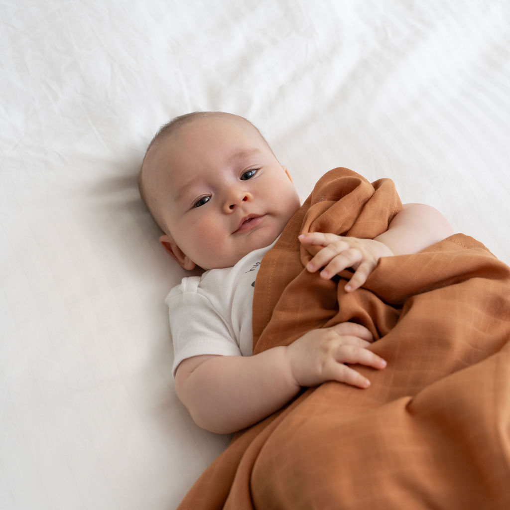 Organic Cotton Muslin Swaddle Blanket, 47 x 47 in