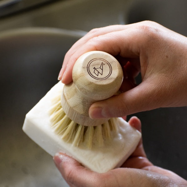 Solid Coconut Dish Soap Bar by Green Llama, detail