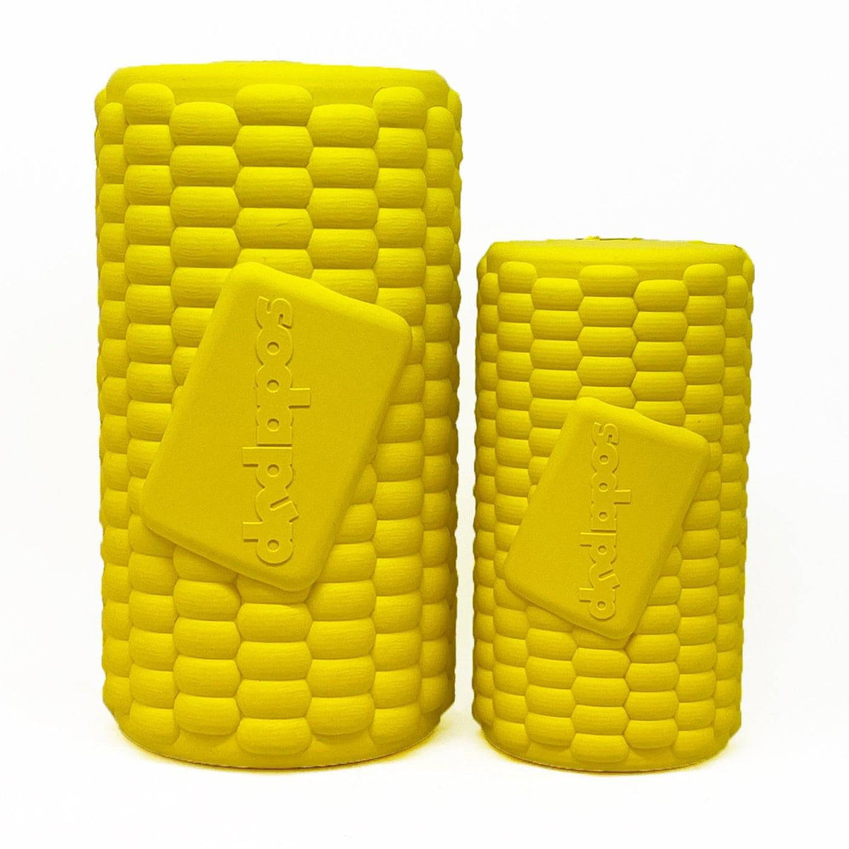 Corn on the Cob Dog Toy, Rubber Treat Dispenser, Made in USA by SodaPup
