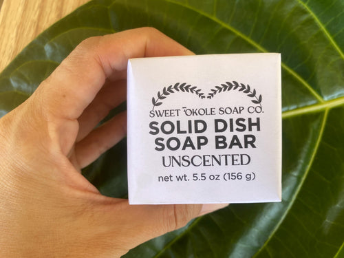 Solid Dish Soap Bar, Unscented by Sweet Okole Soap, detail