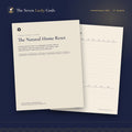 Cover of The Natural Home Reset Planner, an 11-page printable cleaning planner by The Seven Lucky Gods